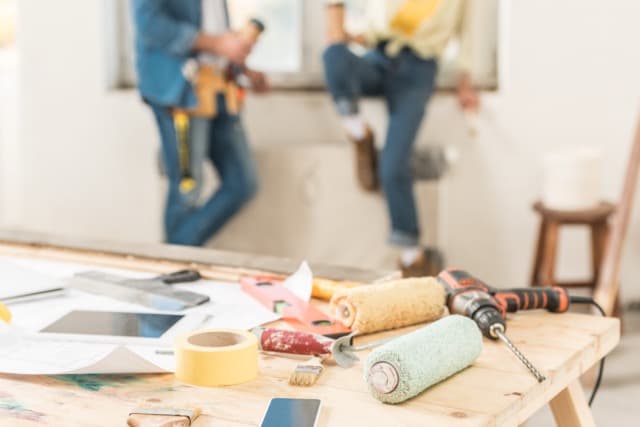 Refurbishment work enhancing a property interior